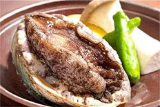 活あわびの踊り焼き