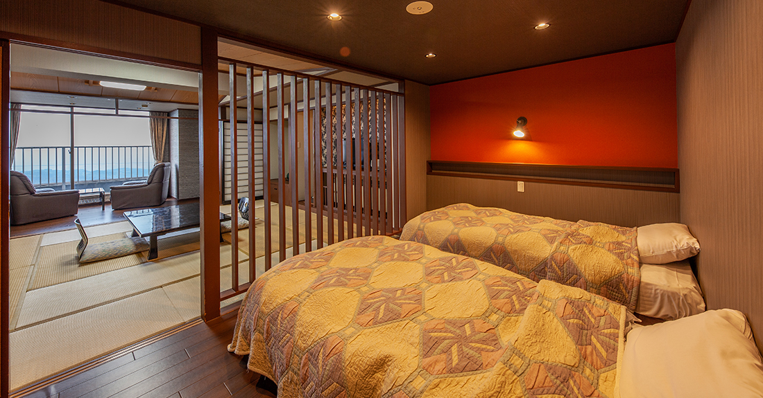 シモンズベッド付き客室 リニューアル和洋室