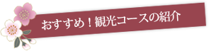 おすすめ！観光コースの紹介